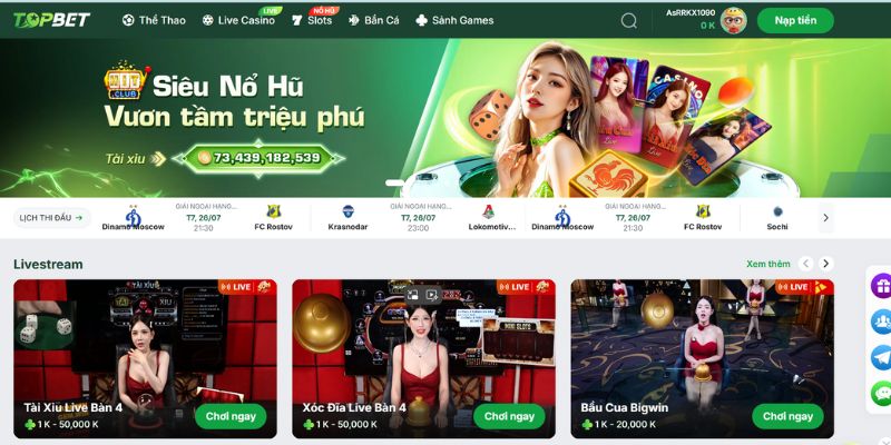 TOPBET - Nhà Cái Uy Tín Với Tỷ Lệ Cá Cược Xanh Chín Thông tin tổng quan về nhà cái TOPBET